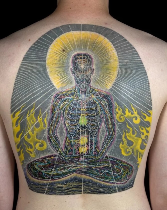 psychedelic back piece