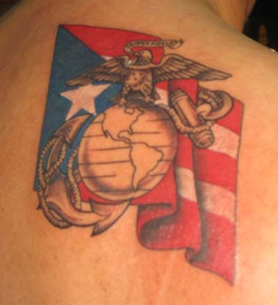 Stunning Art Puerto Rican Flag Tattoo