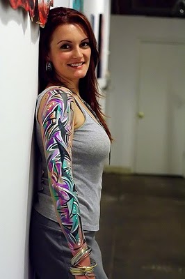 Unique Full Half And Quarter Sleeve Tattoo For Girl