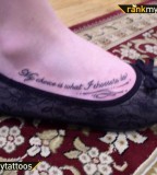Inspired Quote Tattoo On Foot