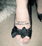 Lovely Quote Foot Tattoo Design