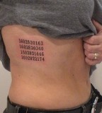 Numeric Ribs Tattoo Design