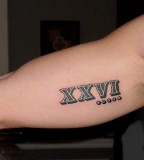 26 Roman Number As Tattoo Design On Forearm