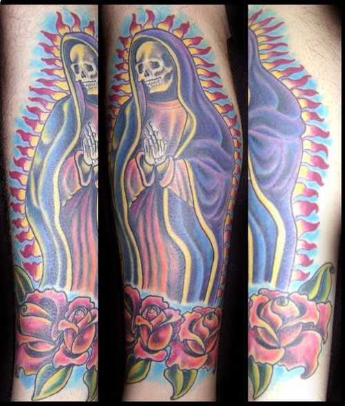 La Santa Muerte Arm Tattoo Picture