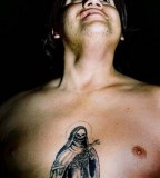 Santa Muerte Chest Tattoo for Men