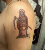 Santa Muerte Tattoo Side 