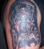 Tatuaje De La Muerte En Su Trono Fotos Tattoos 