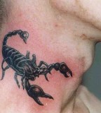 Awesome Neck Scorpion Tattoo