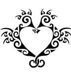 Seahorse Tattoo Heart Design