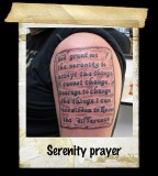 Upper Arm Serenity Prayer Tattoo