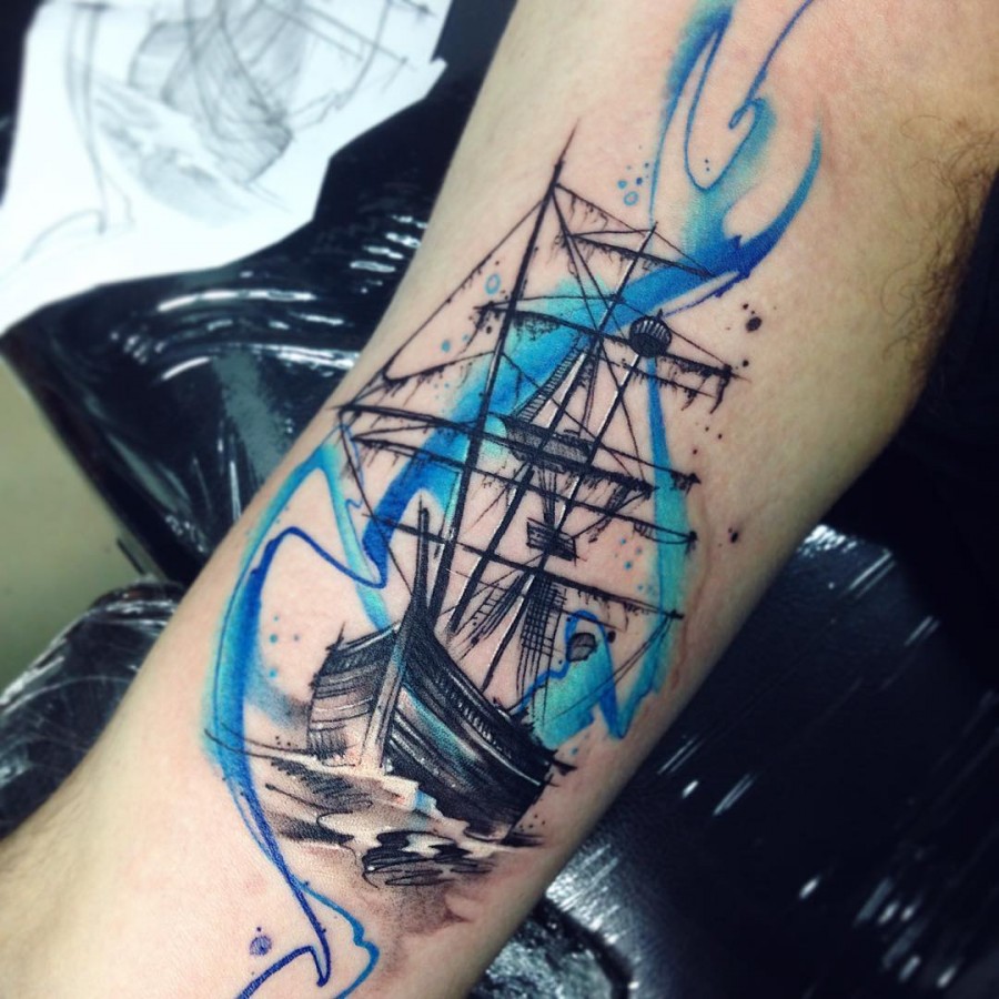 ship-watercolor-tattoo