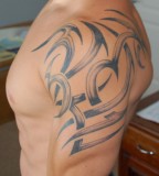 Tribal Shoulder Tattoo Art for Men
