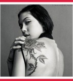Big Rose Tattoos For Women On Shoulder