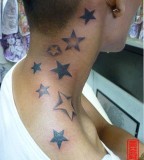 Tattoos of Stars on Neck Sample