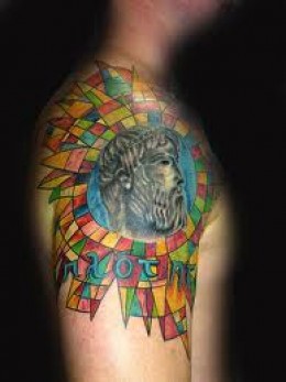 Stained Glass Tattoos Design for Men