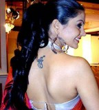 Mandira Bedi Small Tattoo on Back