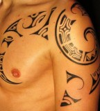 Tribal Tattoo On Chest for Men