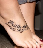 Beautiful Tattoo Sayings Slodive On Foot