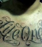 One Life One Chance Tattoo On Chest