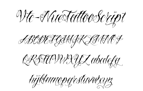 Fancy Script Lettering Tattoo