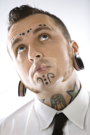Neck / Face Caucasian Tattoo Design