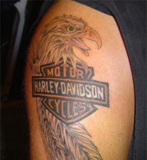 Harley Davidson Tattoo Design on Arm