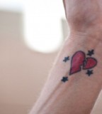Wrist Tattoos Of Broken Hearts