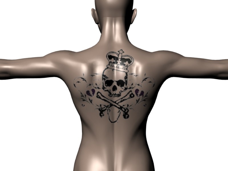 Skull And Crown Tattoo Back Tattoo