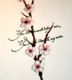 Cute Cherry Blossoms Tattoo Design Sketch
