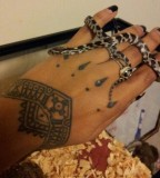 Sasha's Eye & Talisman Back Hand / Wrist Tattoo For Women