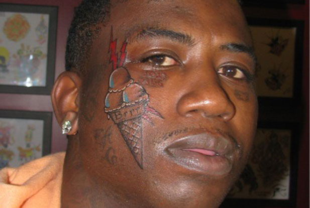 Gucci Mane Gets Ice Cream Tattoo His Face