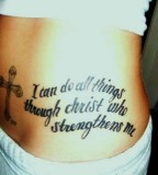 Bible Verse Tattoo on Lower Body for Women (NSFW)