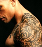 The Rocks Tattoo Design on Shoulder