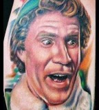 Buddy the Elf - Will Ferrell Inspired Funny Colorful Tattoo