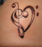 New Tattoobass Clef And Treble Clef Tattoo for Women