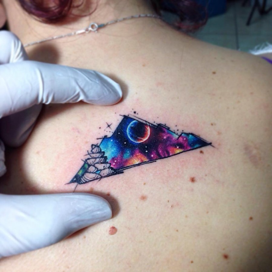 triangle-galaxy-watercolor-tattoo