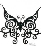 Cool Design Sample for Tribal Butterfly-Inspired Tattoo