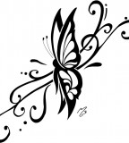 Gorgeous Sample of Tribal Butterfly Tattoo