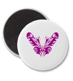 Purple Tribal Butterfly Tattoo Design Sample