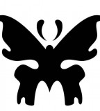 Black Tribal Butterfly Tattoo Art Sample