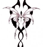 Cool Example Design of Tribal Butterfly Tattoo