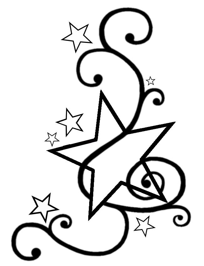 Star Tattoo Design Outline