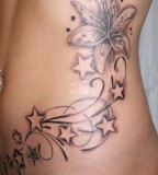 Sexy Flower Rib Tattoo for Women