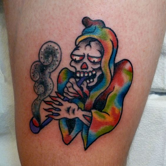 trippy death tattoo