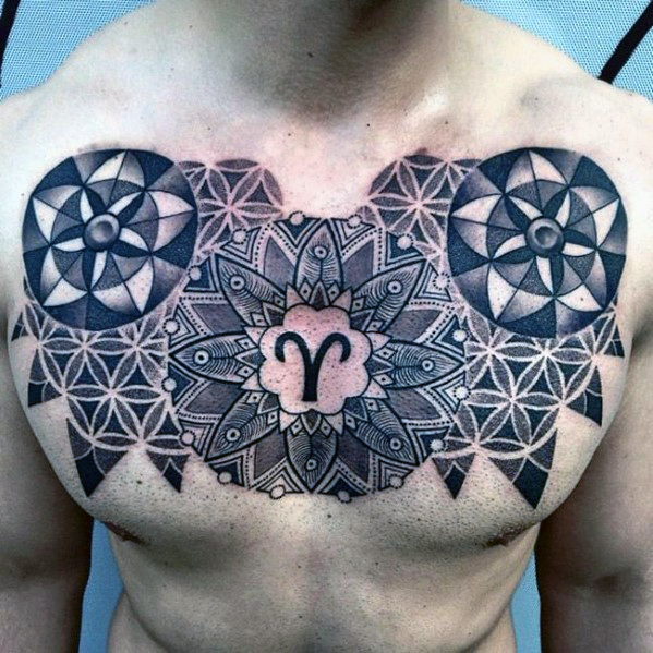 trippy mandala tattoo