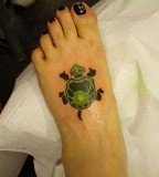 Cute Turtle Tattoo For Girls