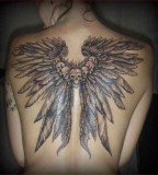 Valkyrie Wings Tattoo Design On Back