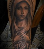Arm-Tattoos of the Virgin Mary Tattoo Design for Men - Religious Tattoos