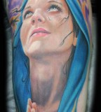 Modern-day Tattoo Drawing of the Virgin Mary - Religious Tattoos