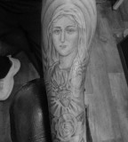 The Virgin Mary and Roses Sleeve / Arms-Tattoo Design Ideas